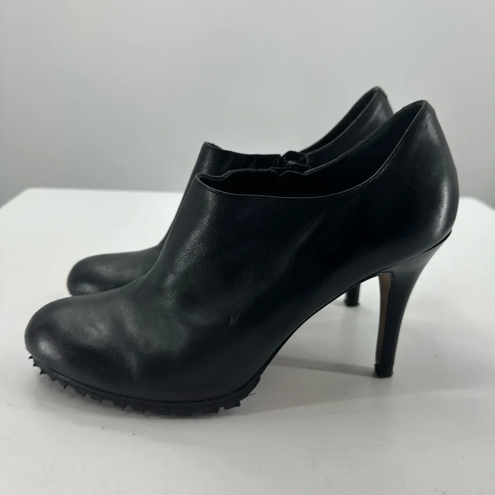 *Cole Haan Leather Booties Black Stiletto Heel Womens 8 with Dustbag - Picture 5 of 14